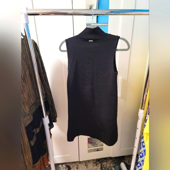 Stylish sleeveless top,dress with gold studding. Size L, color black - Picture 2 of 2